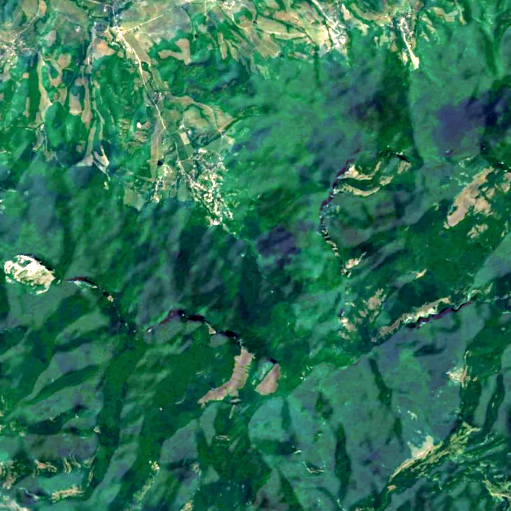 Great Canyon of Crimea seen from above (Sentinel-2)
