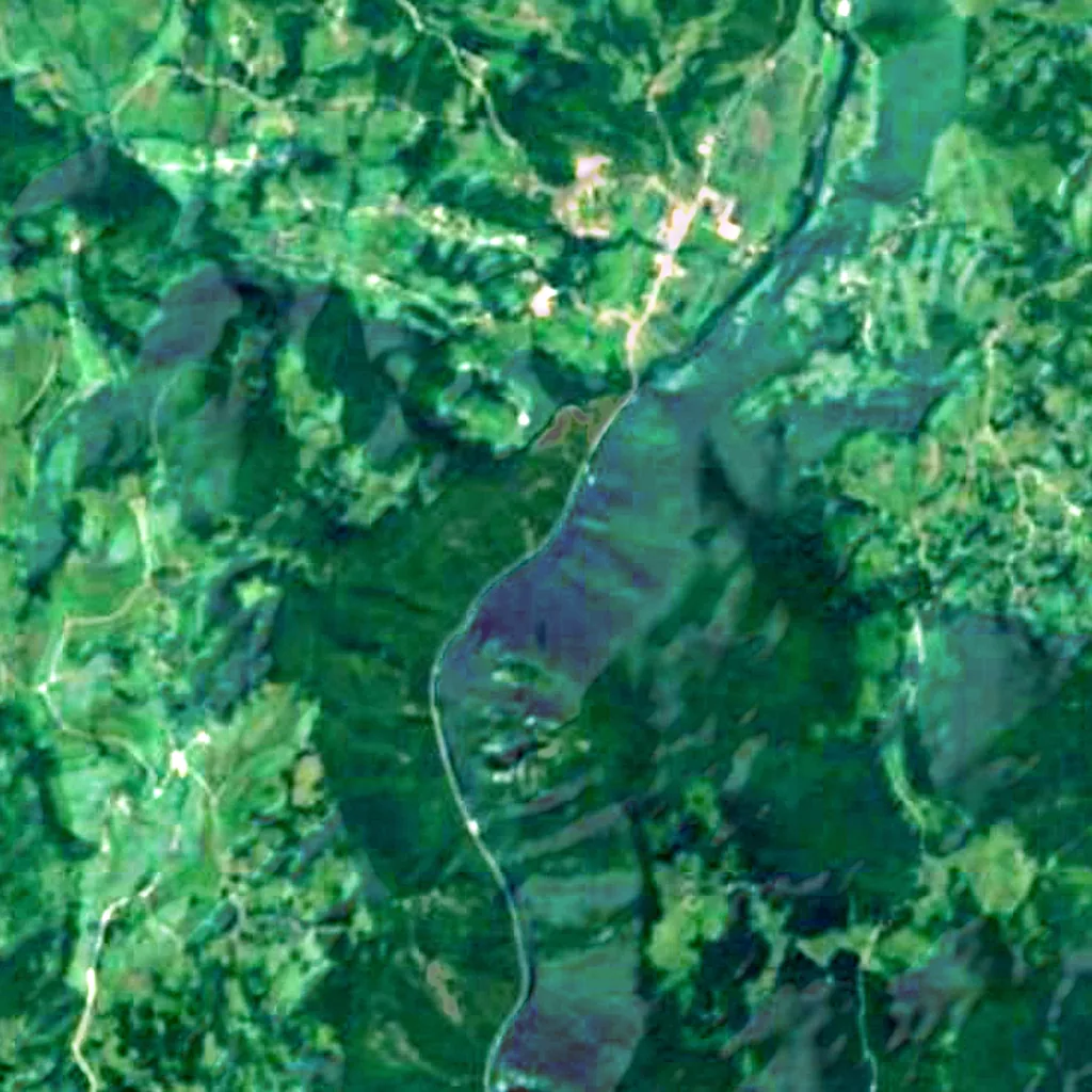 Grebenska Klisura seen from above (Sentinel-2)