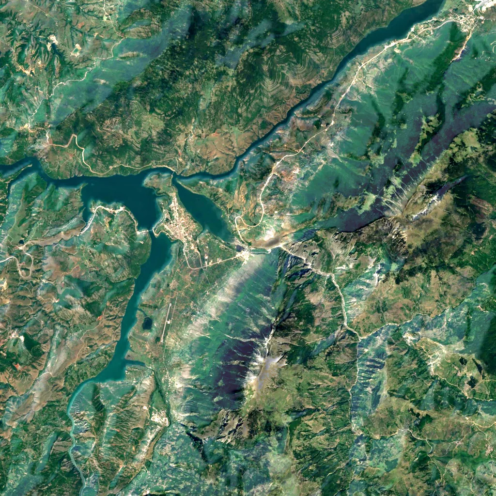 Gryka e Vanave seen from above (Sentinel-2)