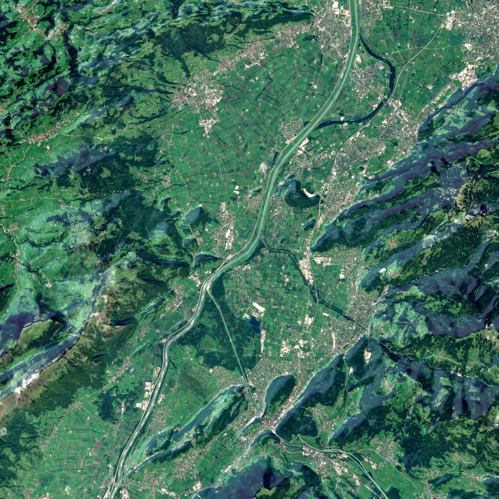 Hirschensprung seen from above (Sentinel-2)