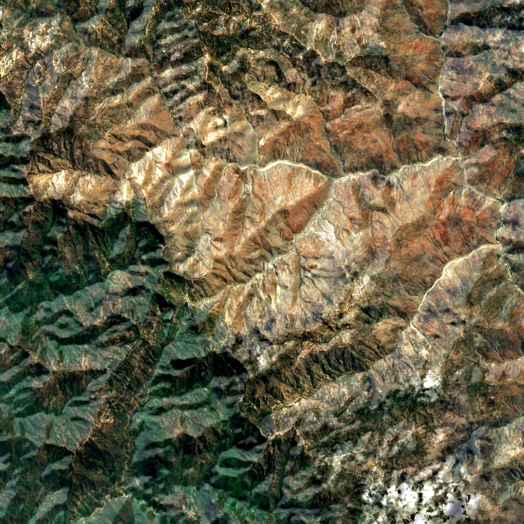 Huancabamba Depression seen from above (Sentinel-2)
