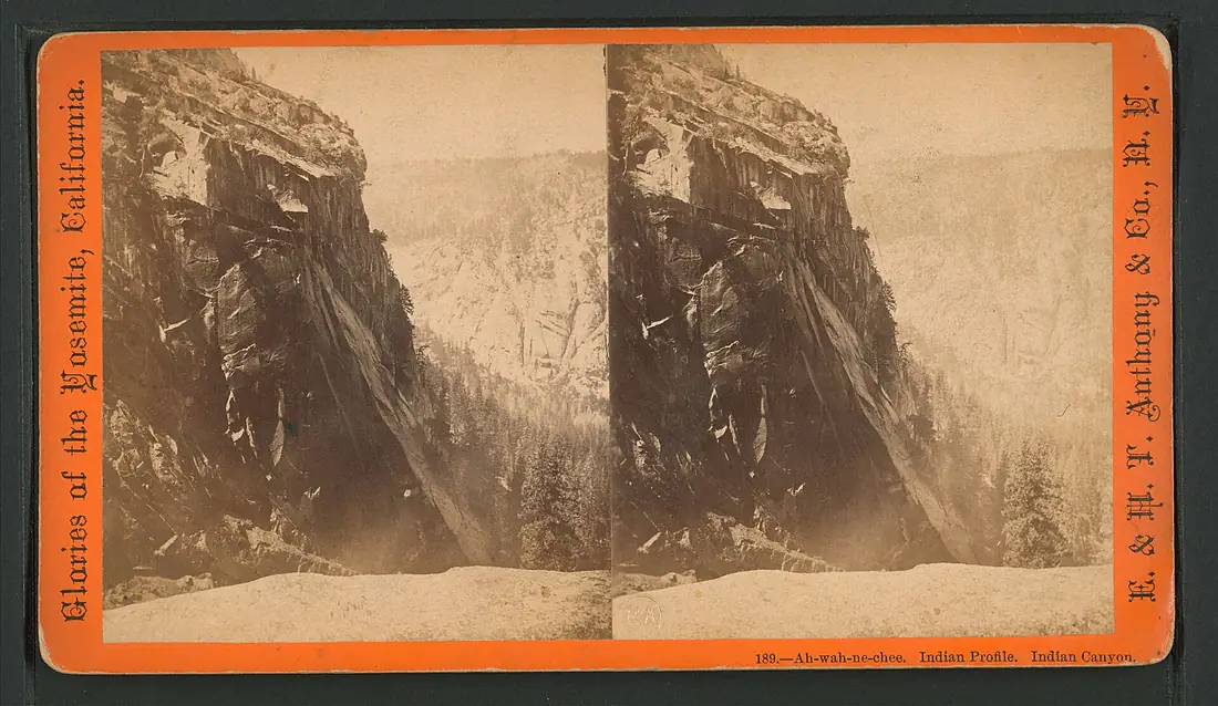 Ah-wah-ne-chee. Indian Profile, Indian Canyon, by E. & H.T. Anthony (Firm)