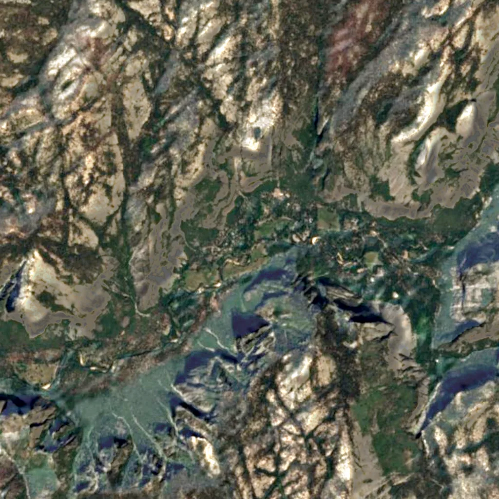 Indian Canyon seen from above (Sentinel-2)