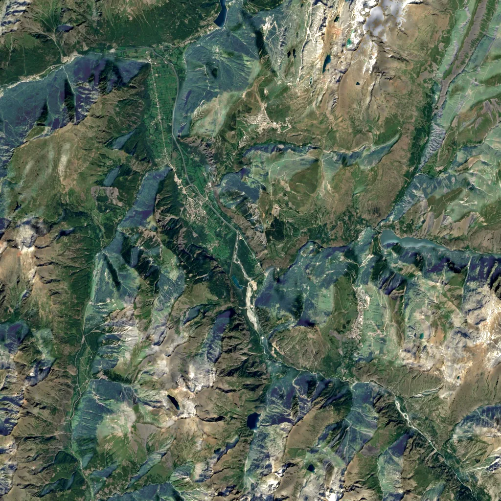 Infernet canyons seen from above (Sentinel-2)