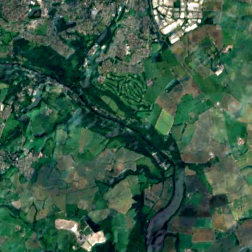Ironbridge Gorge seen from above (Sentinel-2)