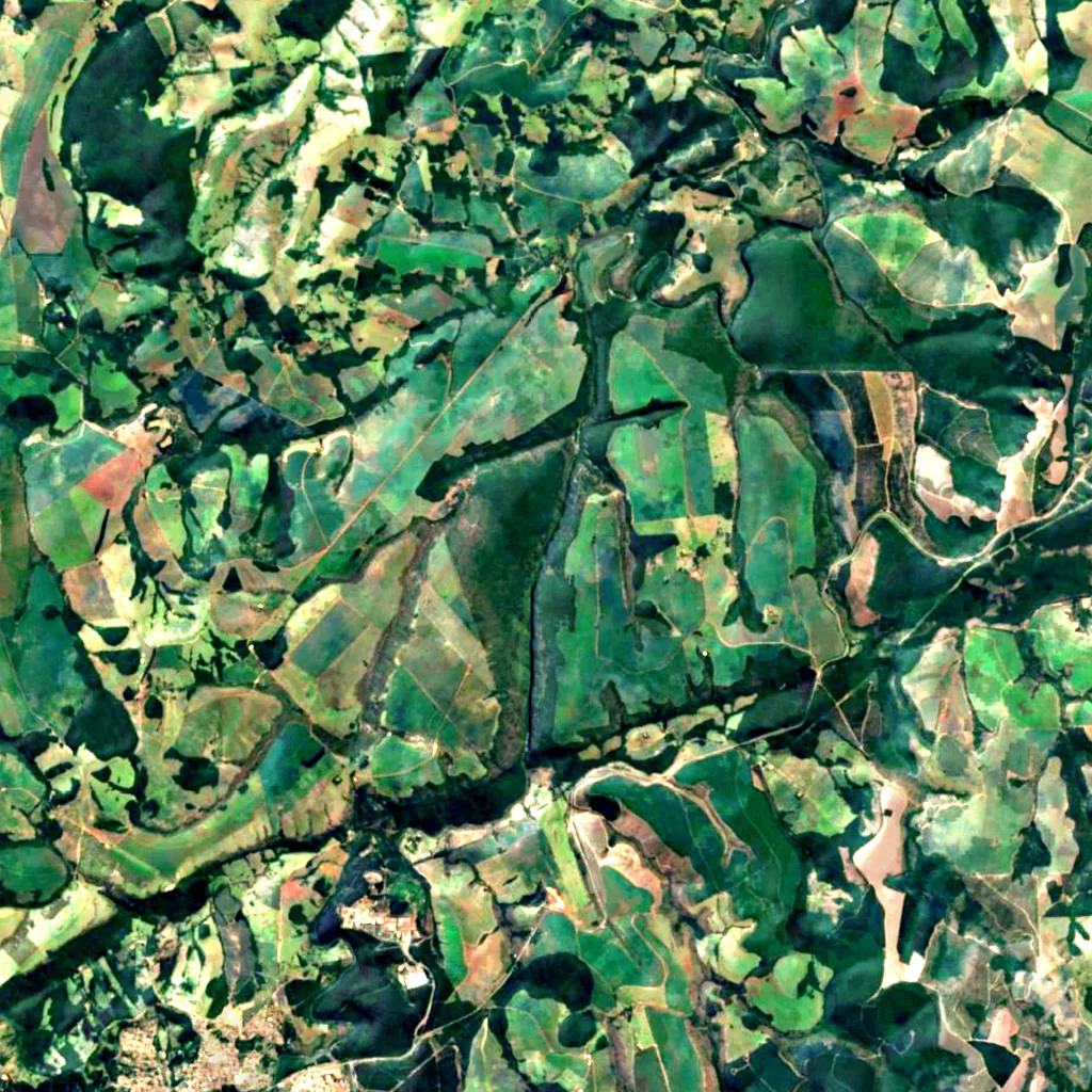 Jaguariaíva River Canyon seen from above (Sentinel-2)