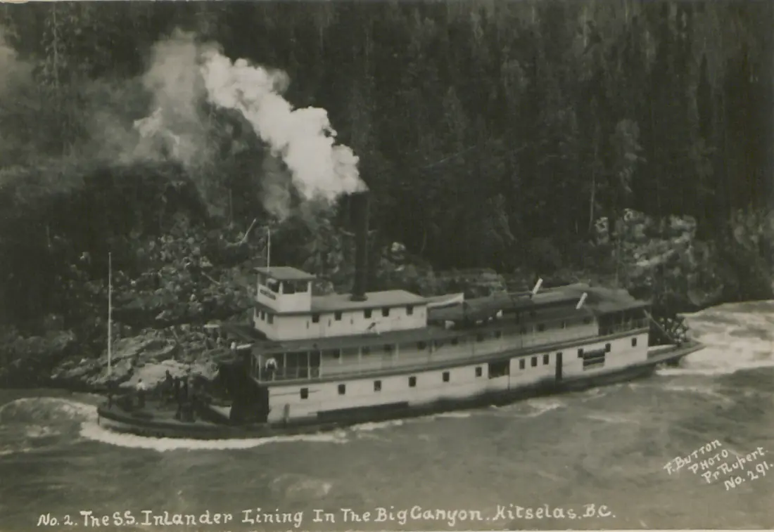 No 297 SS Port Simpson shooting Kitselas Big Canyon backwards, No 1 (HS85-10-25538)