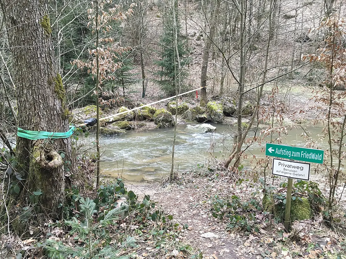 FriedWald Clam Aufstieg aus der Klamschlucht