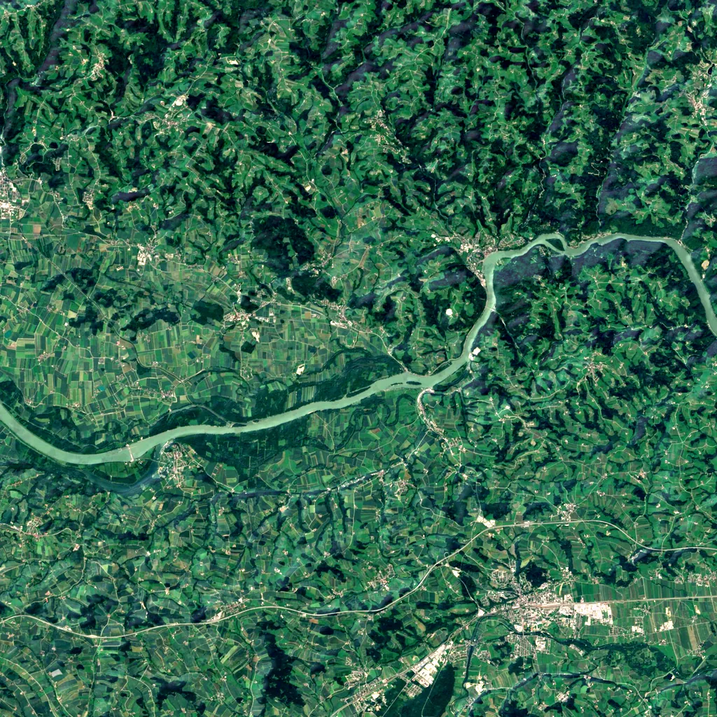 Klamschlucht seen from above (Sentinel-2)