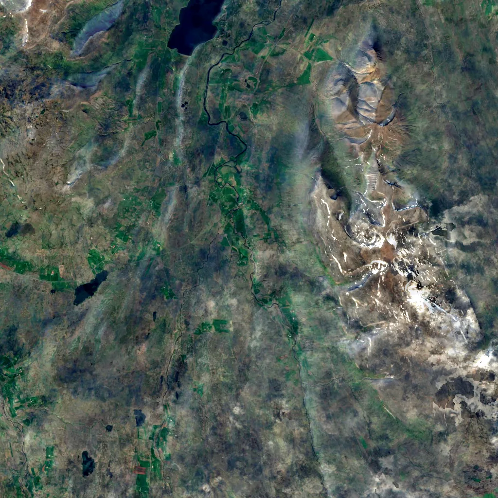 Kolugljúfur seen from above (Sentinel-2)
