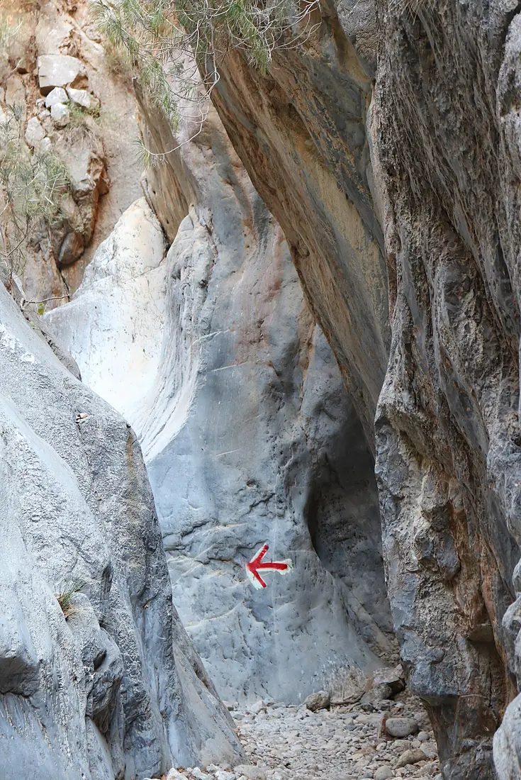 Engstelle in der Schlucht