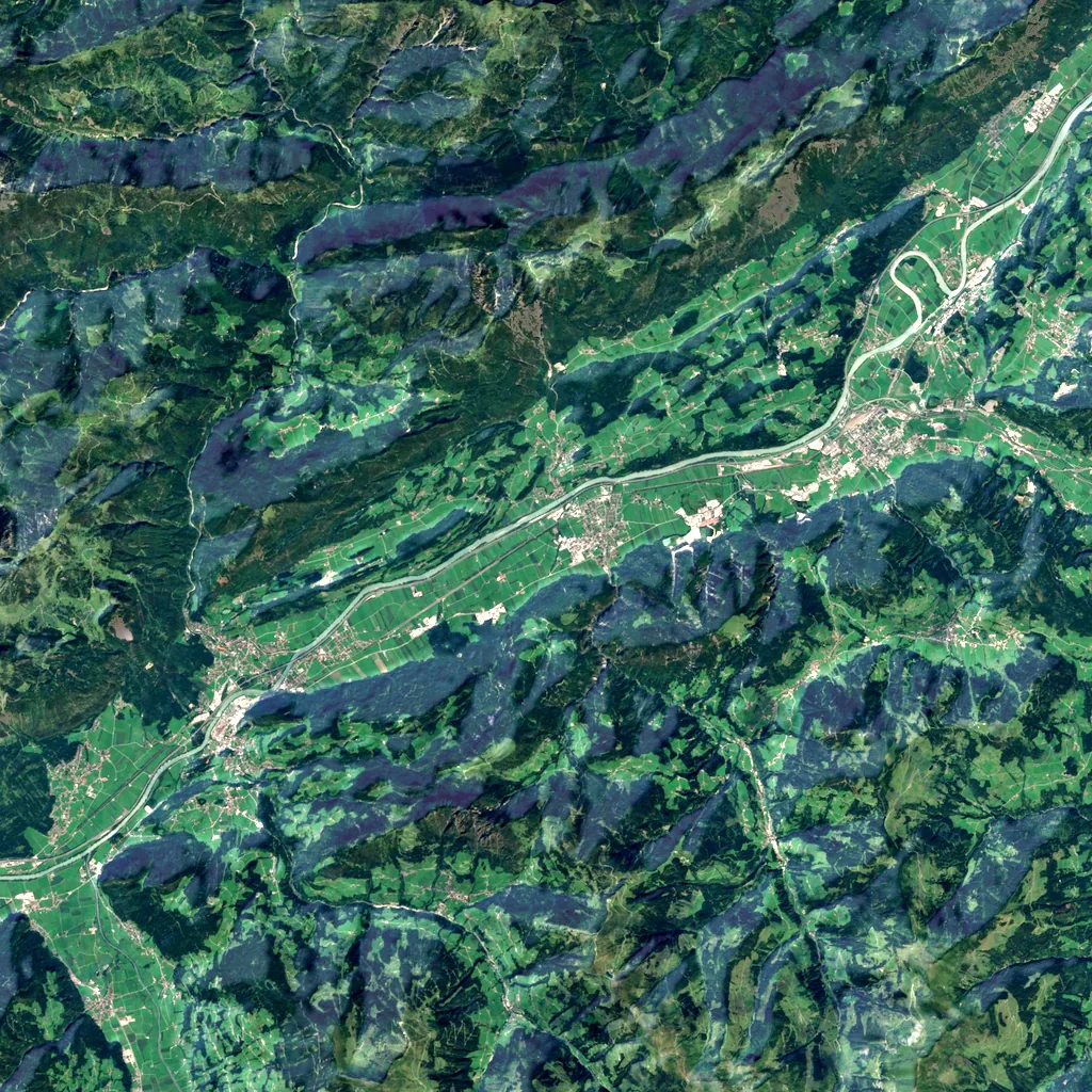 Kundler Klamm seen from above (Sentinel-2)