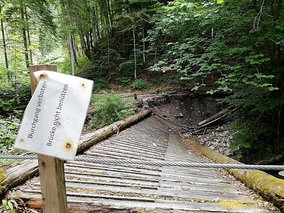 Kupitzklamm - Brückeneinsturz 245