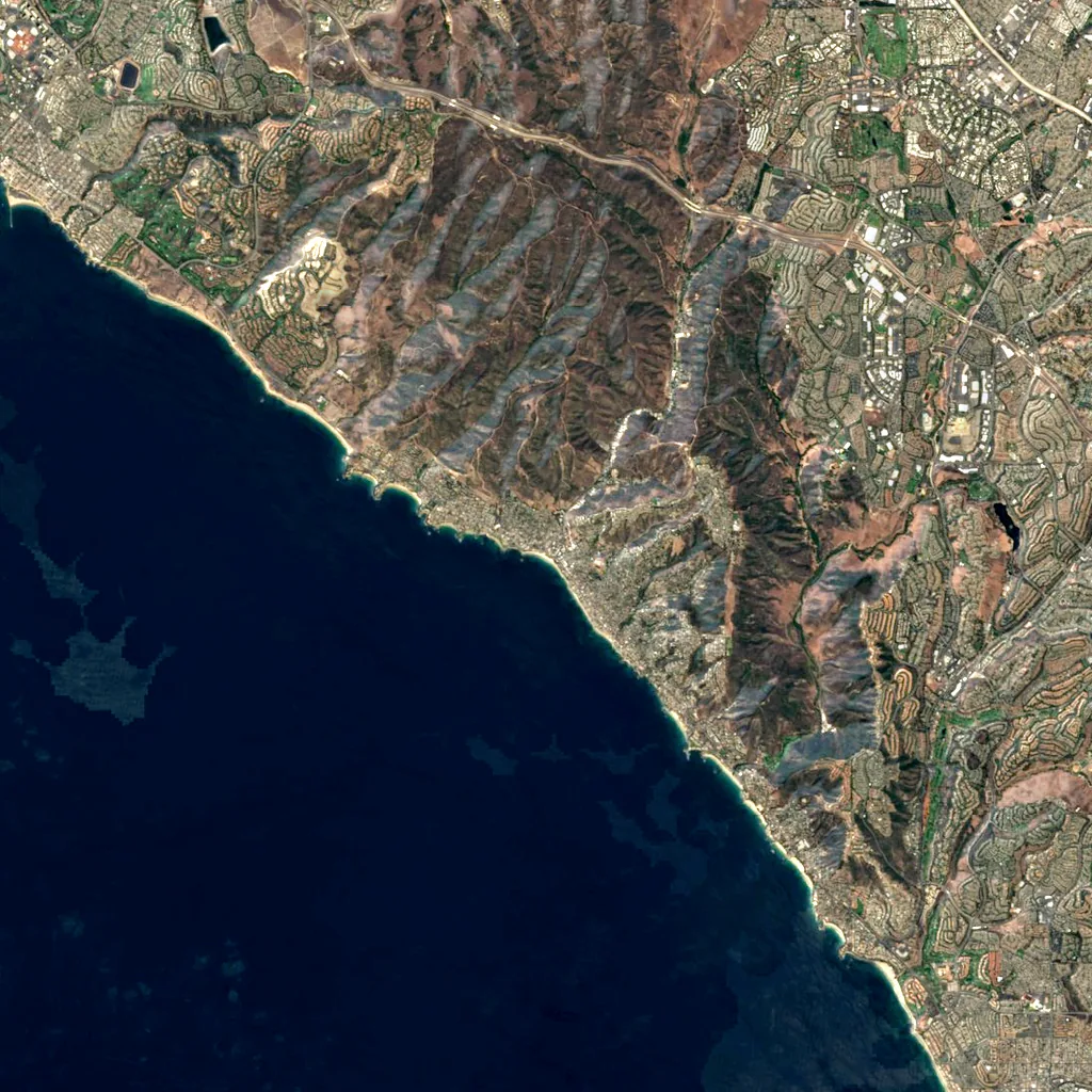 Laguna Canyon seen from above (Sentinel-2)