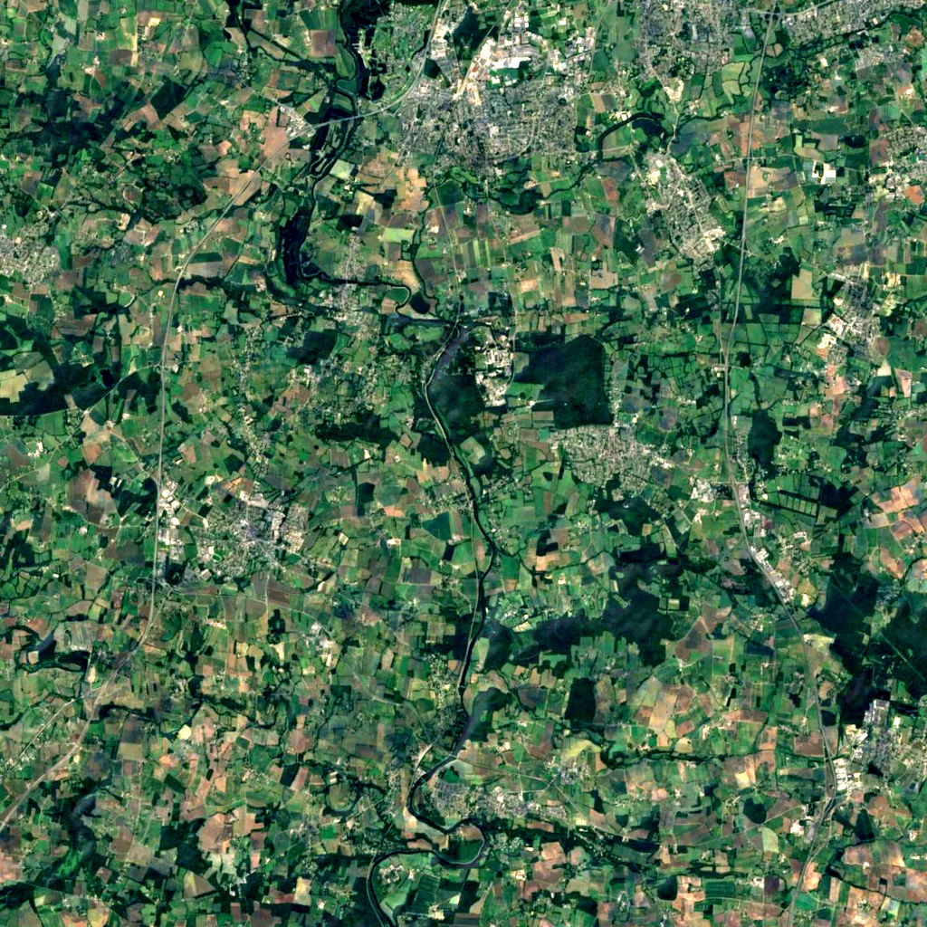 Le Boël seen from above (Sentinel-2)