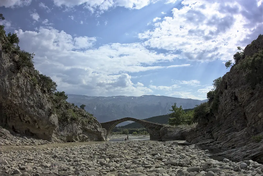 River Lengarica with Ura e Kadiut and Mount Nemërçka 01