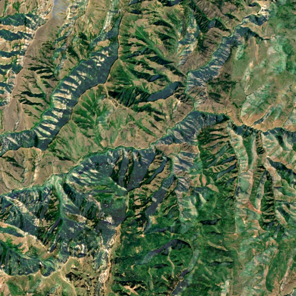 Logan Canyon seen from above (Sentinel-2)