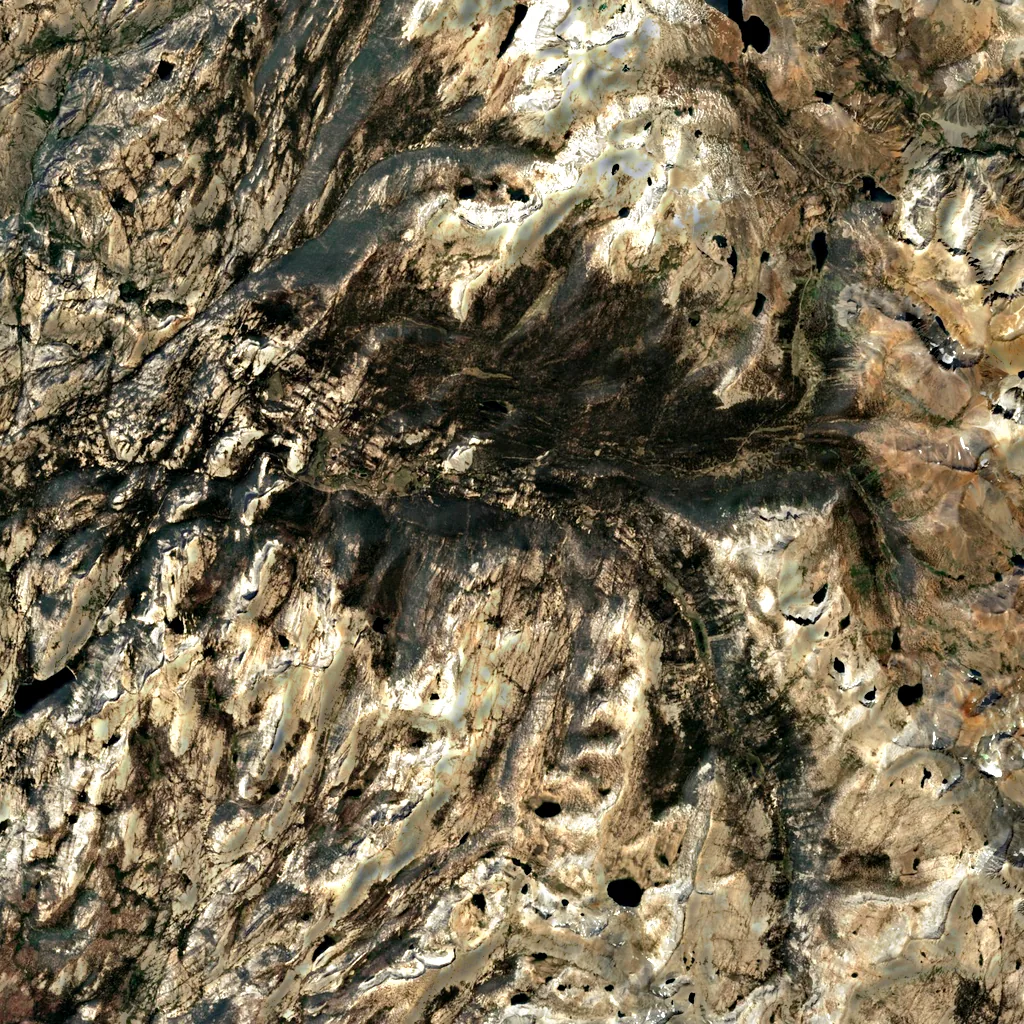 Lyell Canyon seen from above (Sentinel-2)