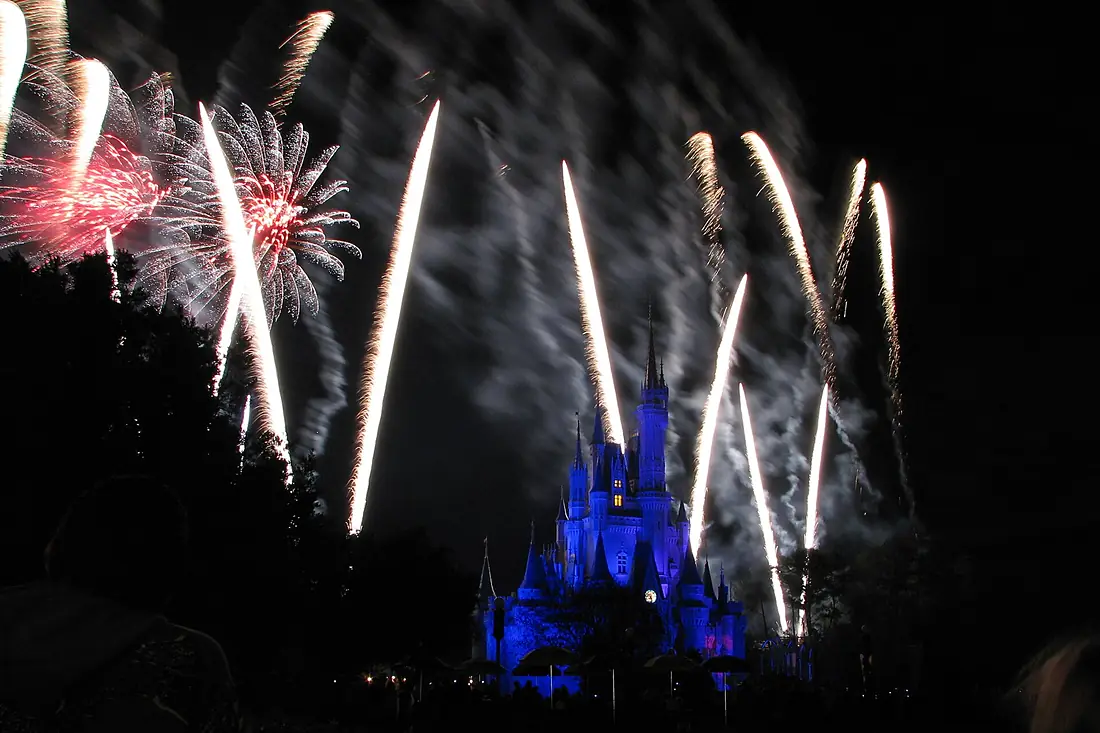 Cinderella Castle and Wishes 2
