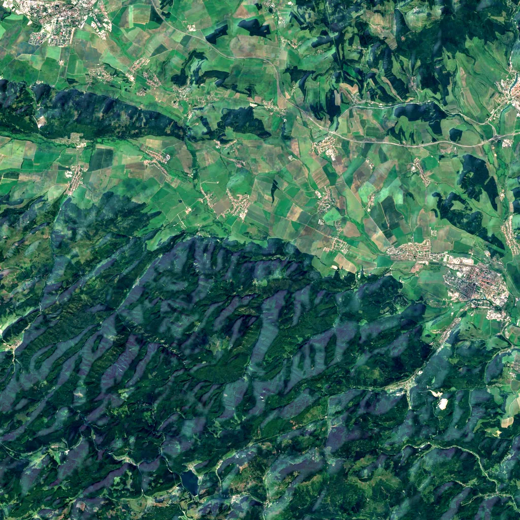Malý Kyseľ seen from above (Sentinel-2)