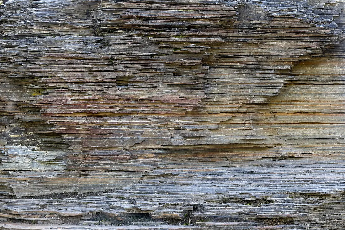 Shale formation, Marble Canyon, Kootenay National Park, British Columbia, 2025-07-11