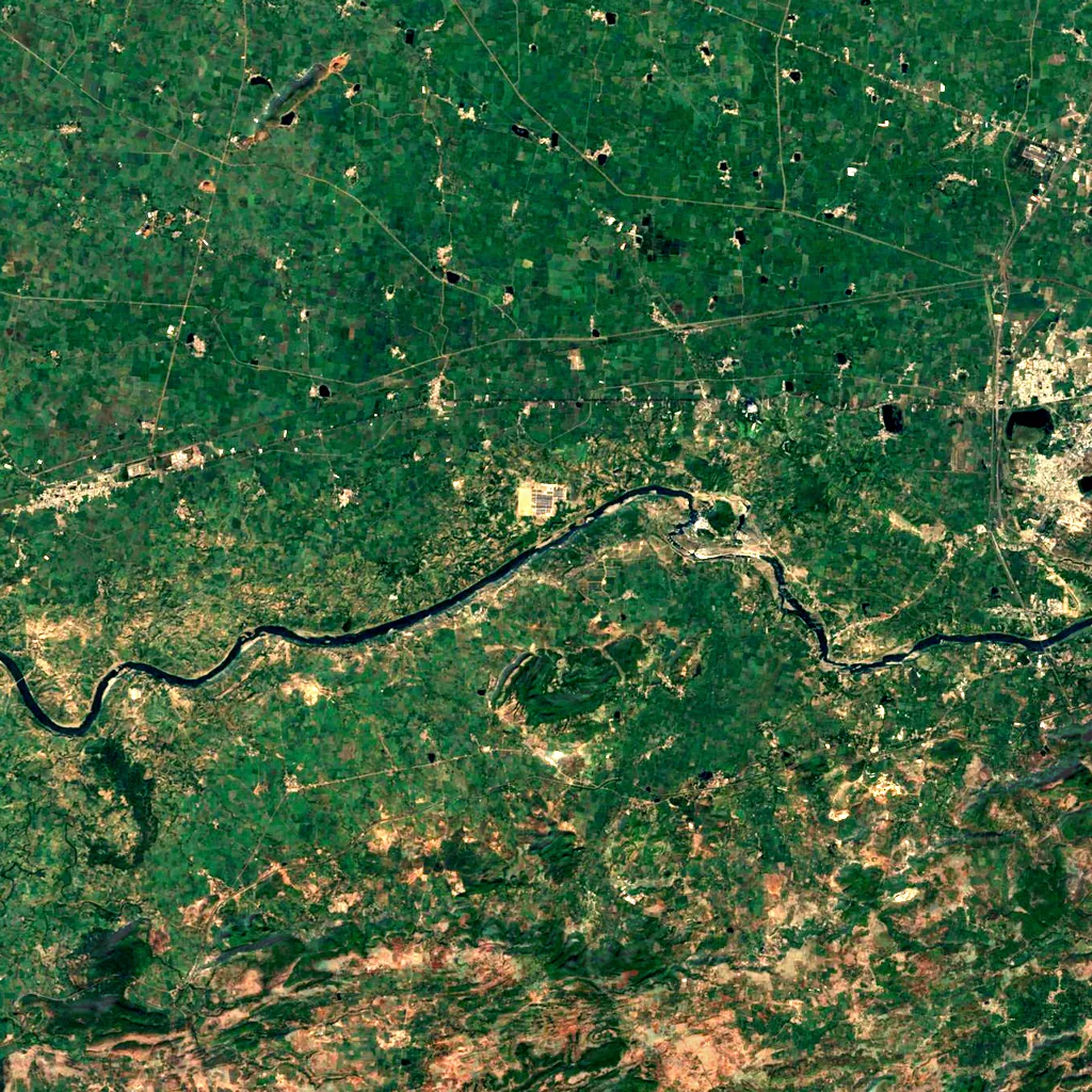 Marble Rocks seen from above (Sentinel-2)
