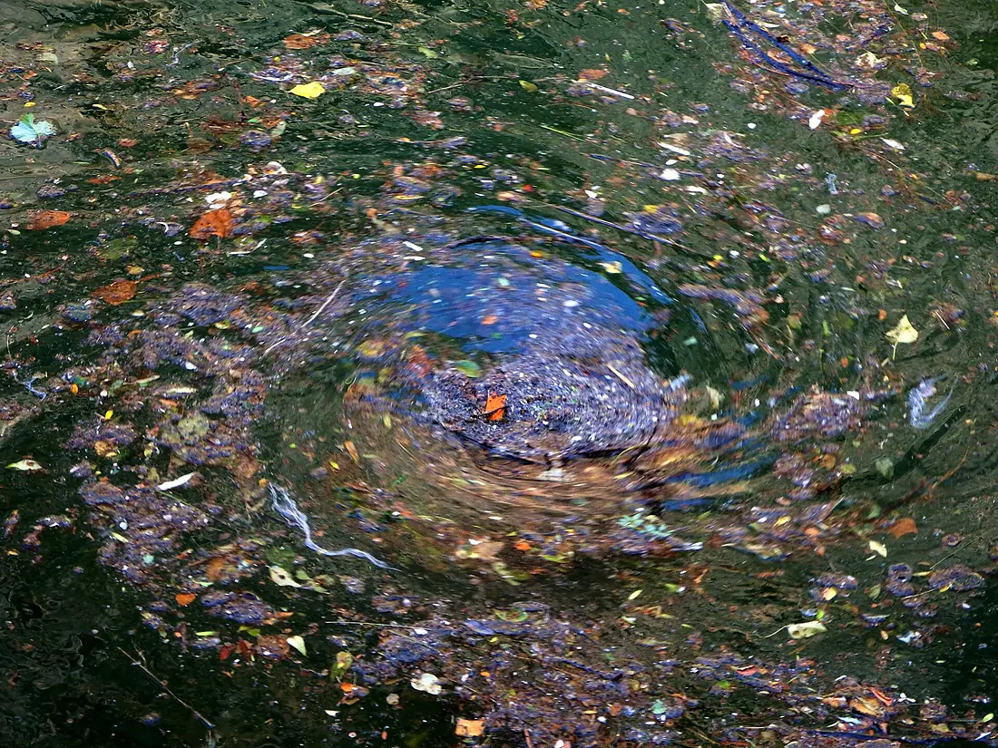 A whirlpool of Matka Canyon