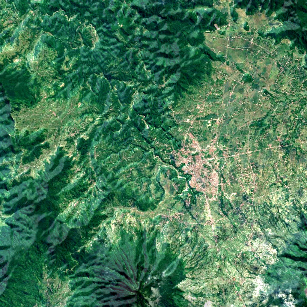 Ngarai Sianok seen from above (Sentinel-2)