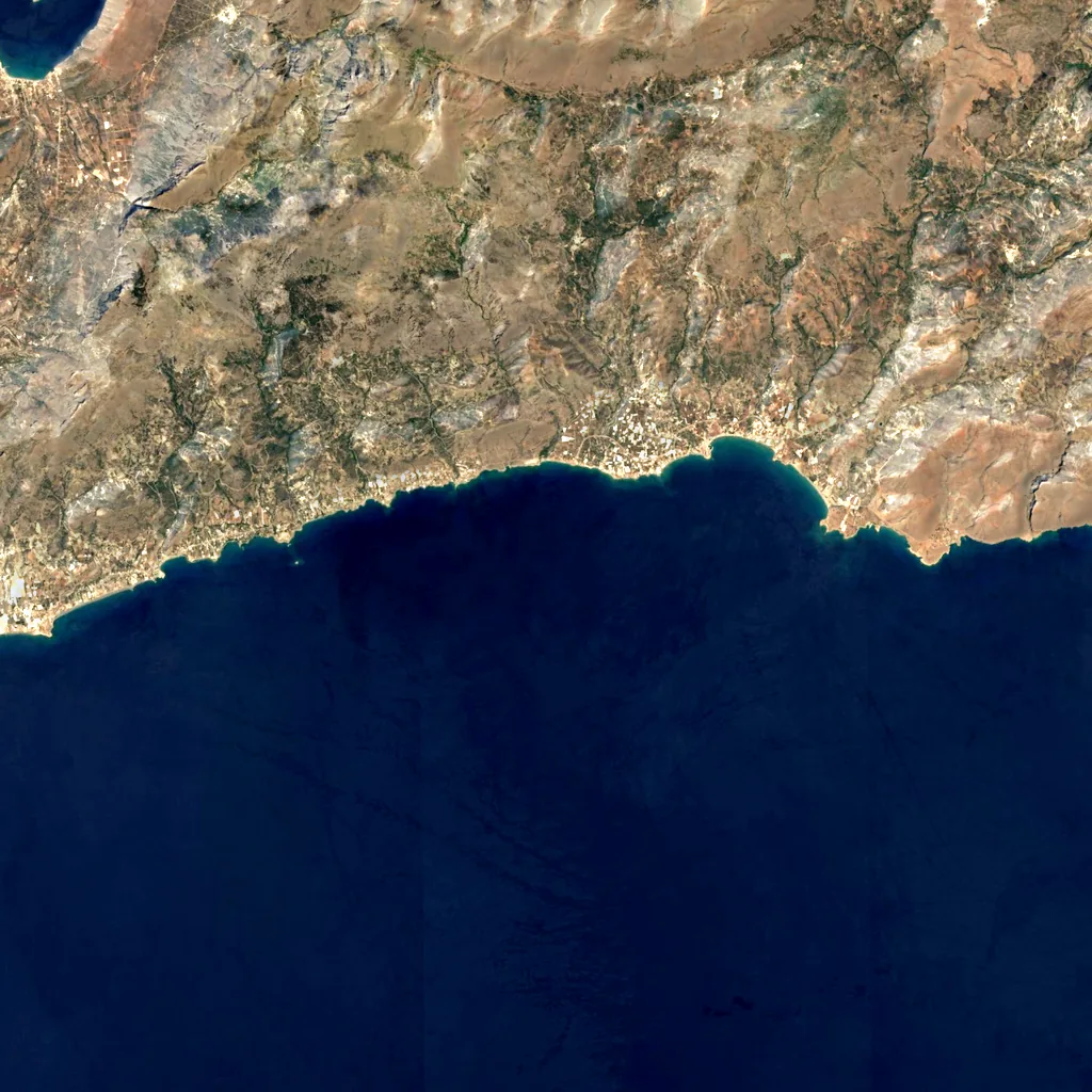 Orino Gorge seen from above (Sentinel-2)