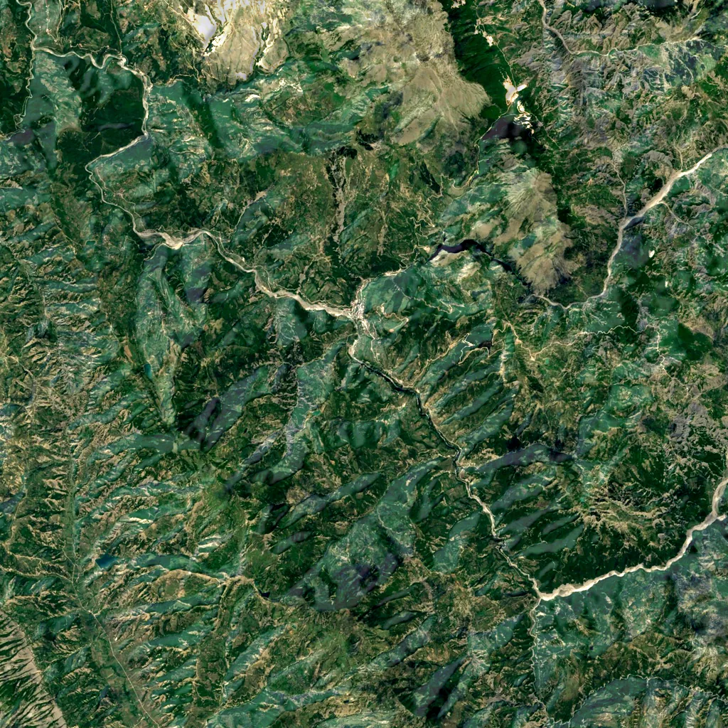 Osum Canyon seen from above (Sentinel-2)