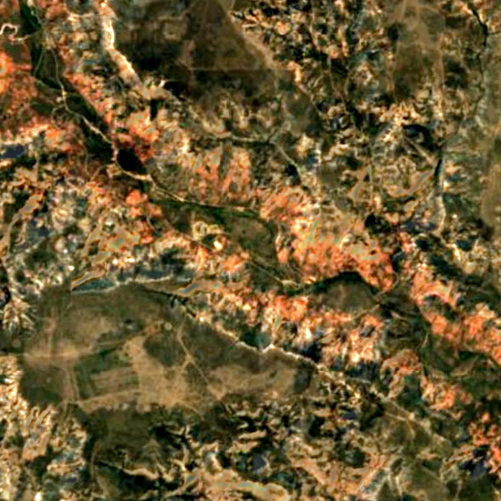 Palo Duro Canyon seen from above (Sentinel-2)