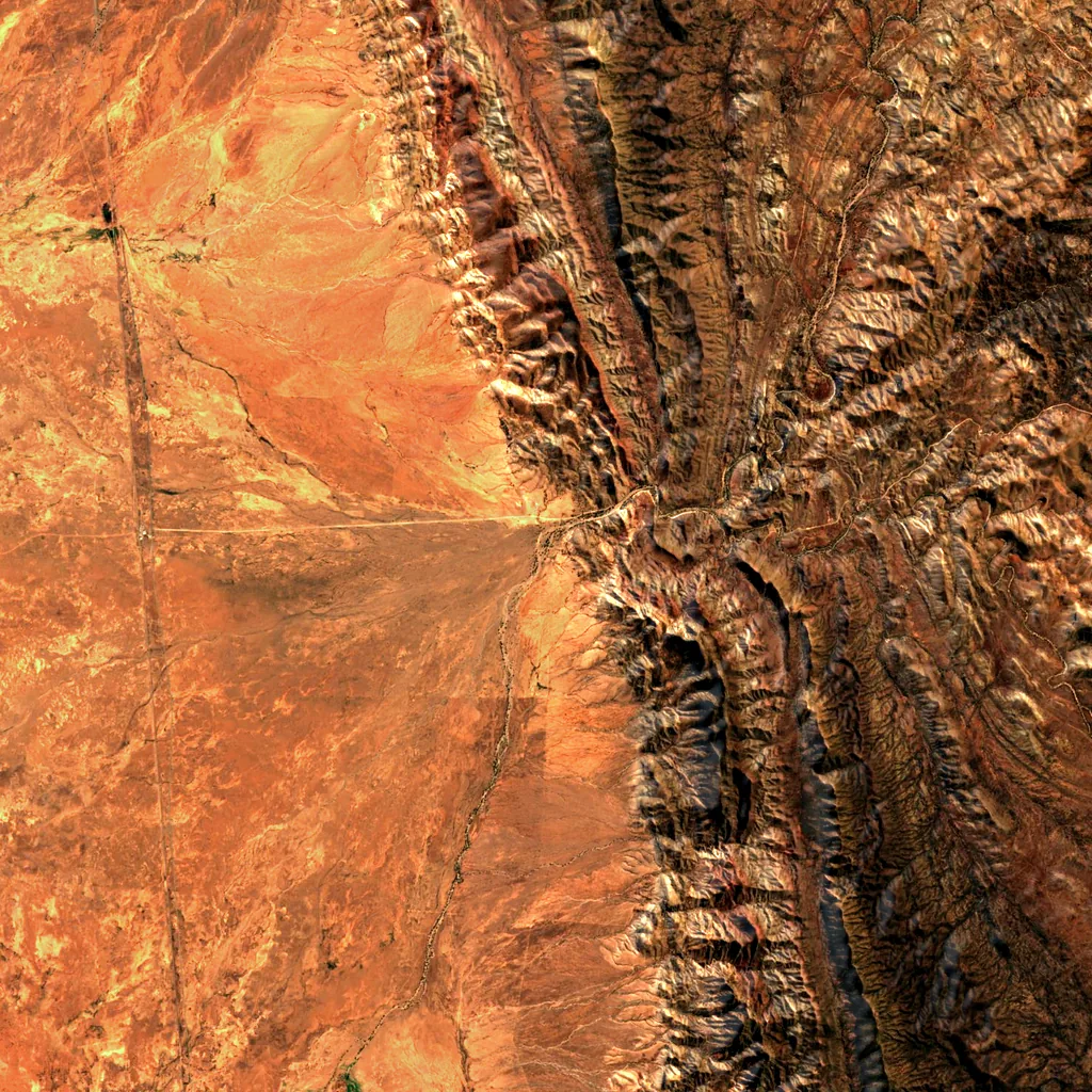 Parachilna Gorge seen from above (Sentinel-2)
