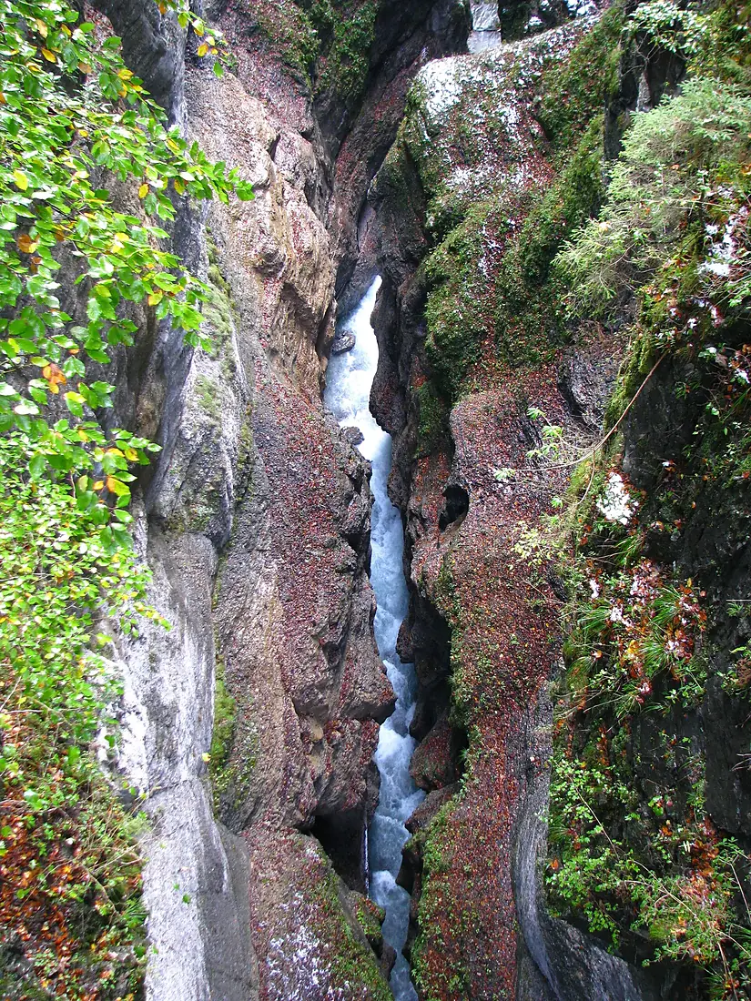 Alpen Partnachklamm 3 von oben