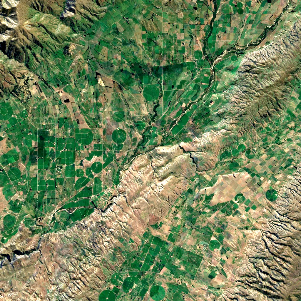 Poolburn Gorge seen from above (Sentinel-2)