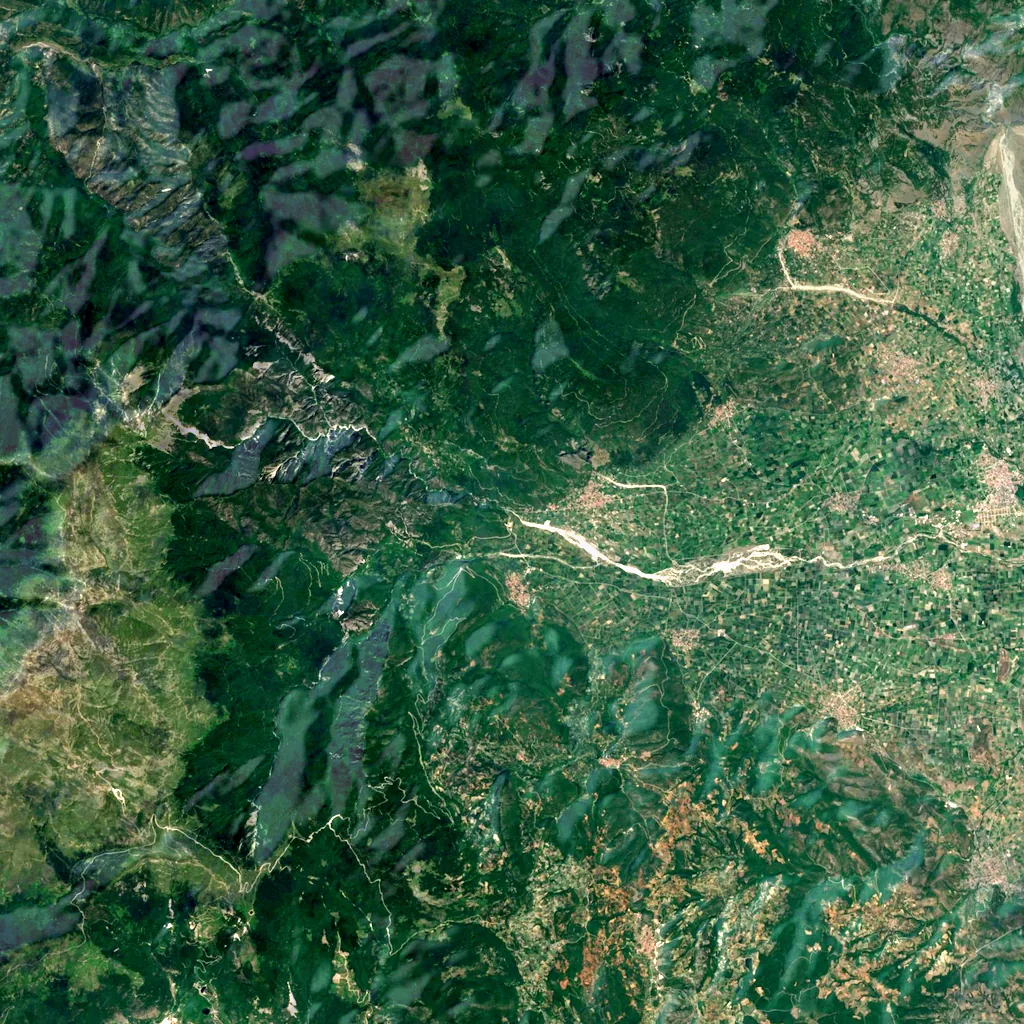 Pozar Gorge seen from above (Sentinel-2)
