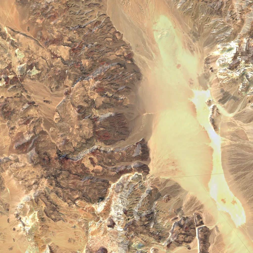 Rainbow Canyon seen from above (Sentinel-2)