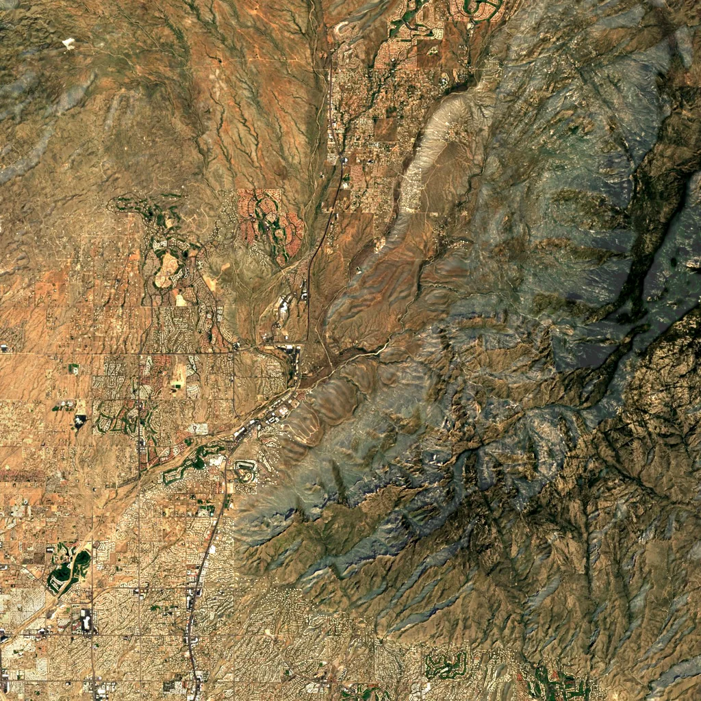 Romero Canyon seen from above (Sentinel-2)