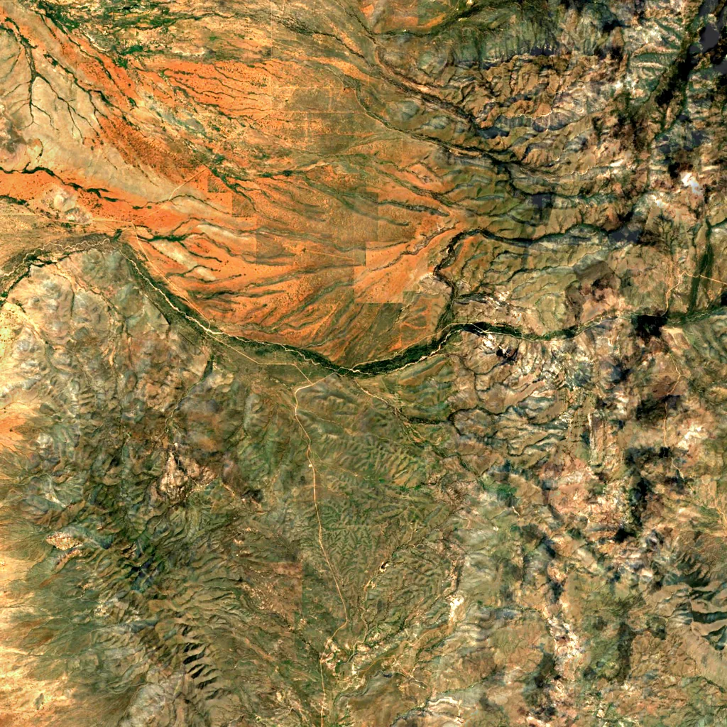 Rucker Canyon seen from above (Sentinel-2)