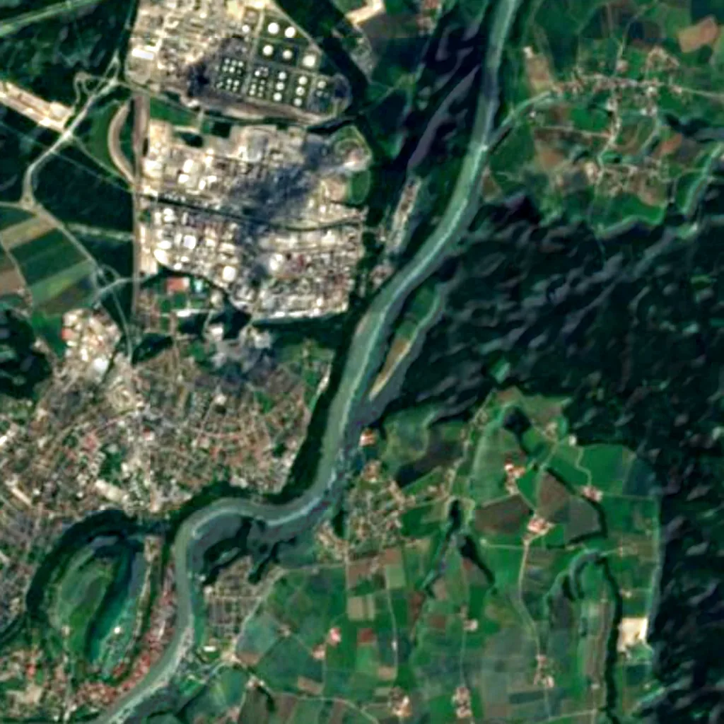 Salzachdurchbruch seen from above (Sentinel-2)