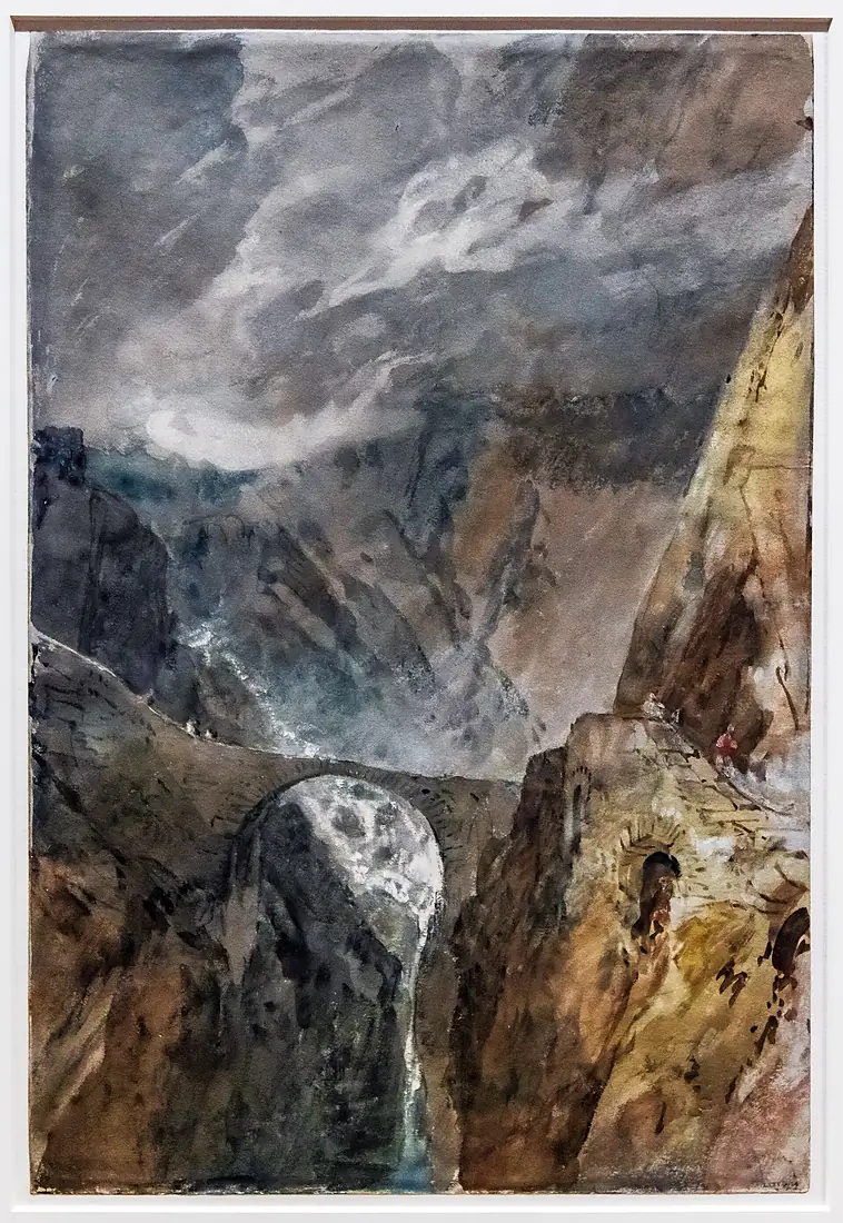 (Barcelona) The devil's Bridge and Schöllen Gorge 1802 - William Turner - Tate Britain