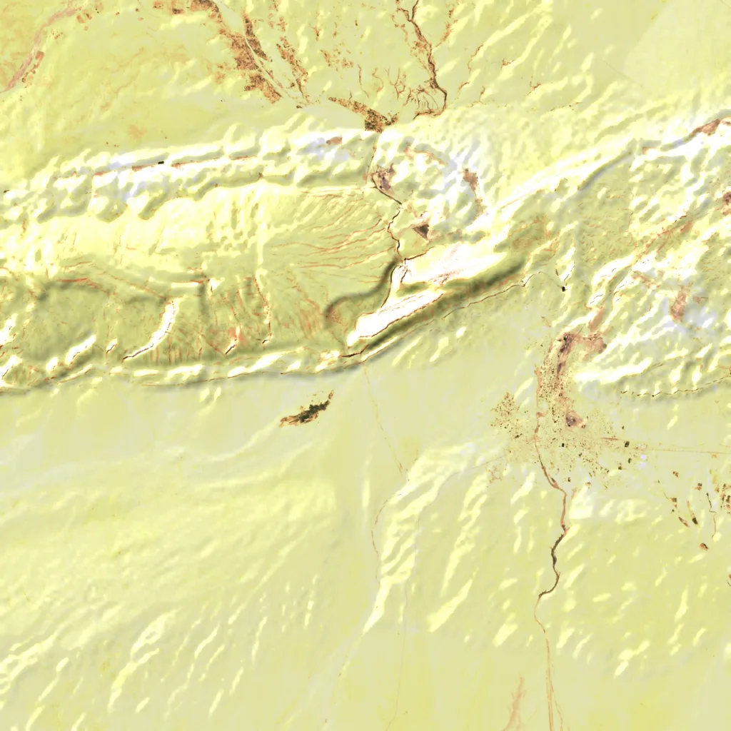 Selja Gorges seen from above (Sentinel-2)