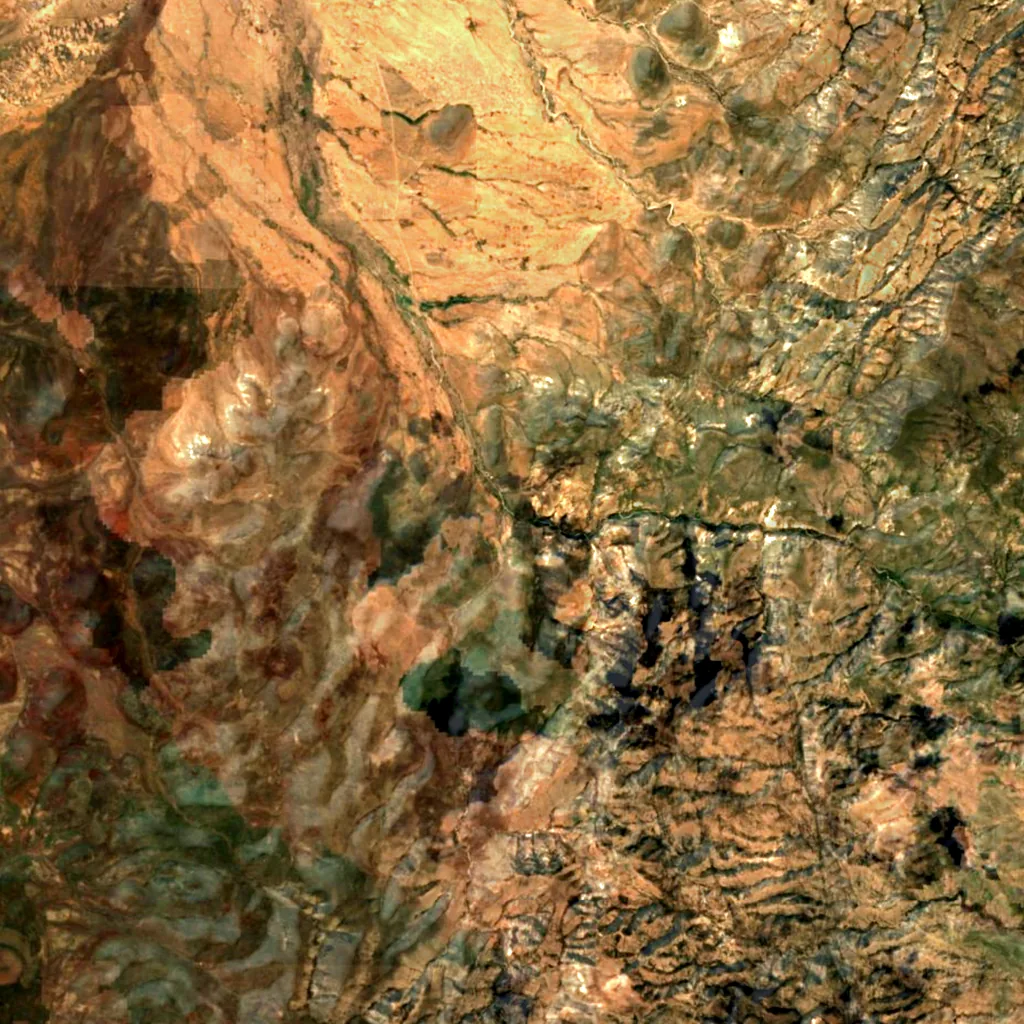 Skeleton Canyon seen from above (Sentinel-2)