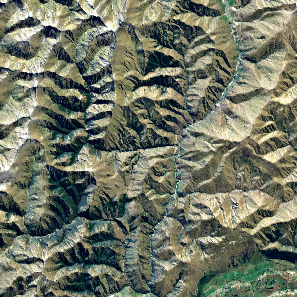 Skippers Canyon seen from above (Sentinel-2)