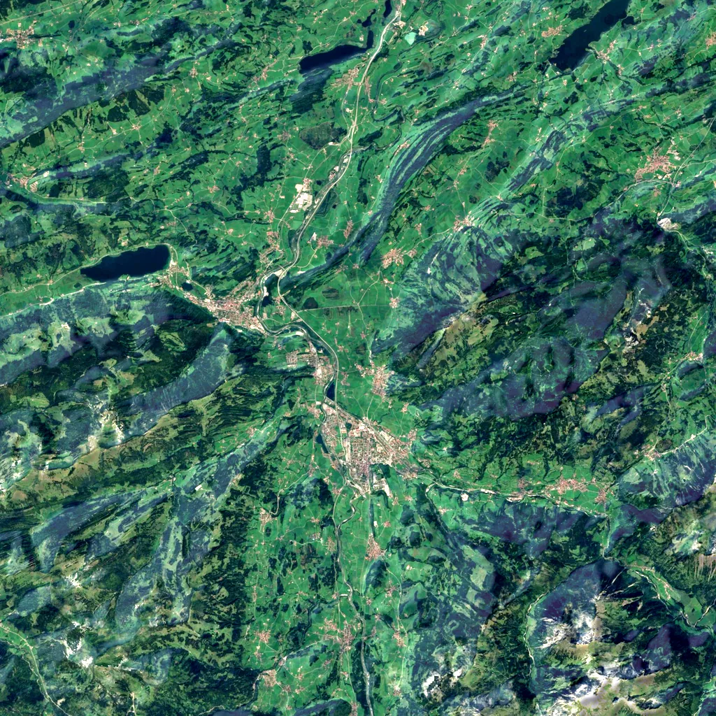 Starzlachklamm seen from above (Sentinel-2)