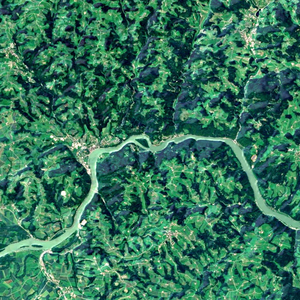 Stillensteinklamm seen from above (Sentinel-2)