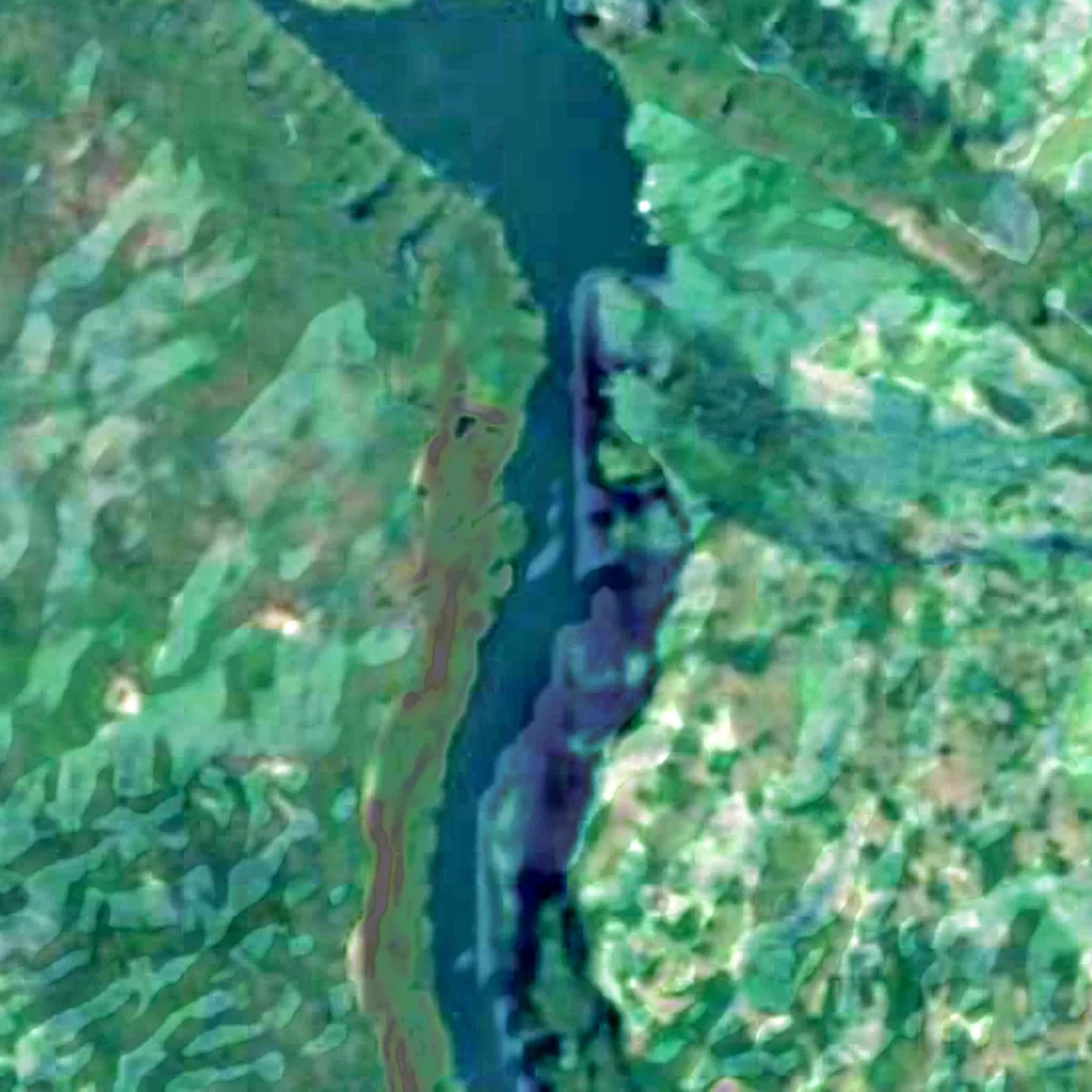Sumidero Canyon seen from above (Sentinel-2)