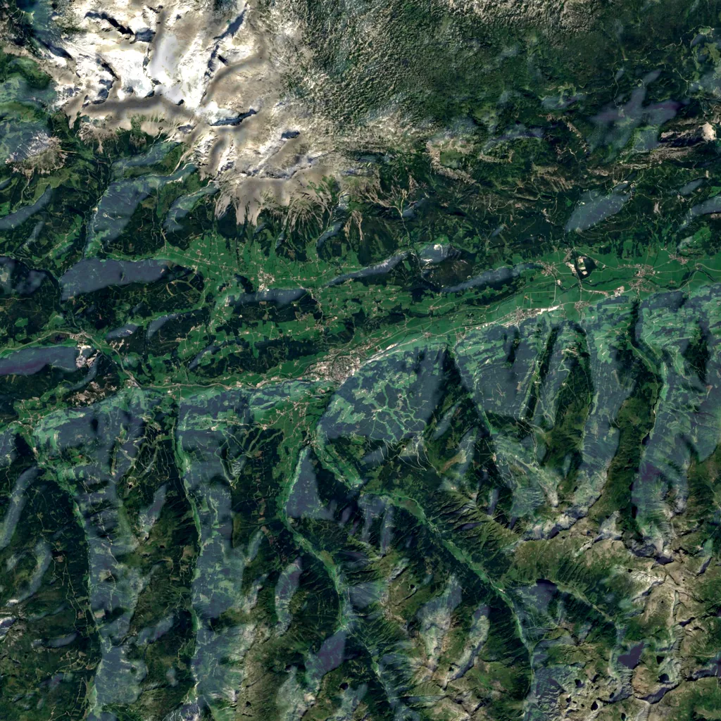 Talbachklamm seen from above (Sentinel-2)