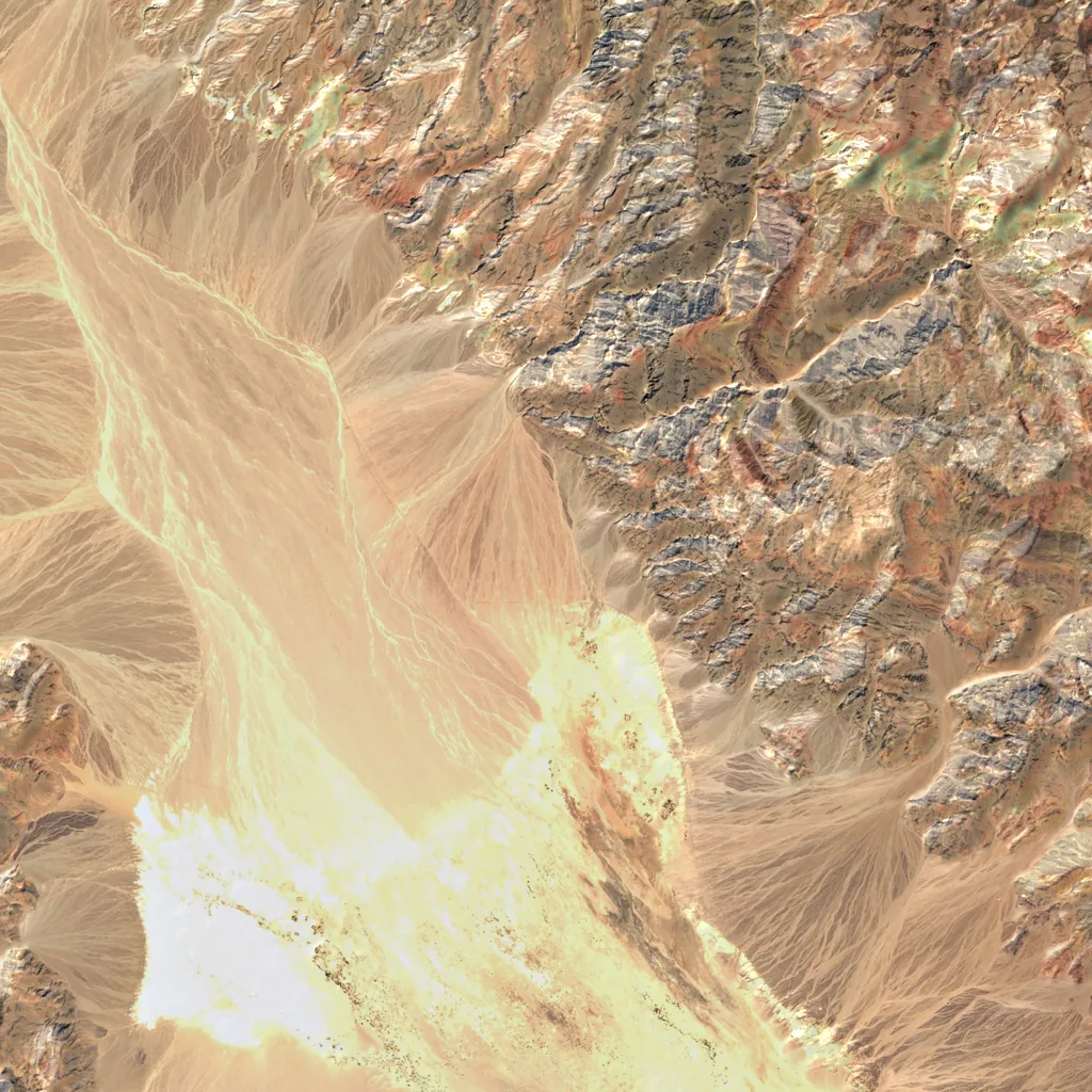 Titus Canyon seen from above (Sentinel-2)