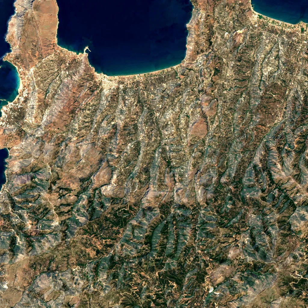 Topolia Gorge seen from above (Sentinel-2)