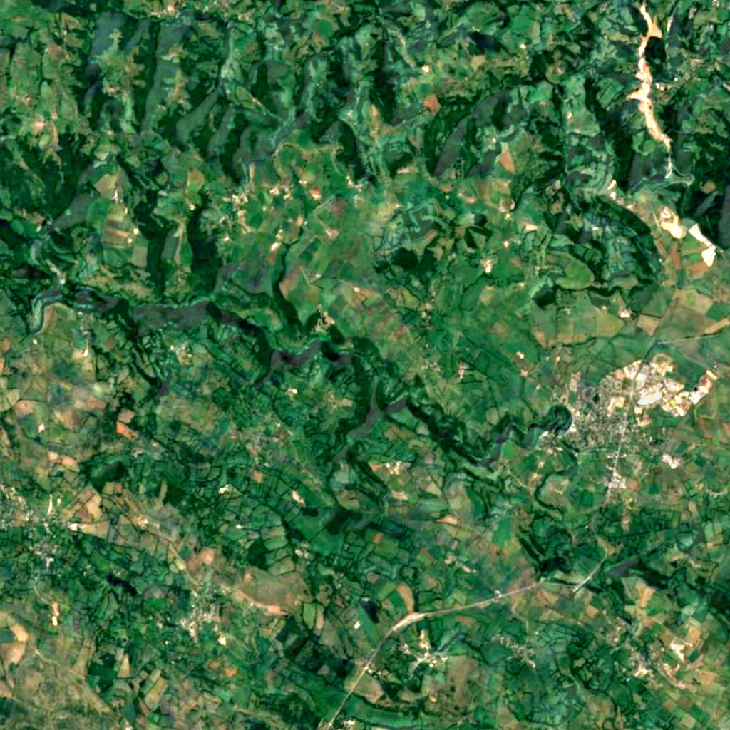 Trou de Bozouls seen from above (Sentinel-2)